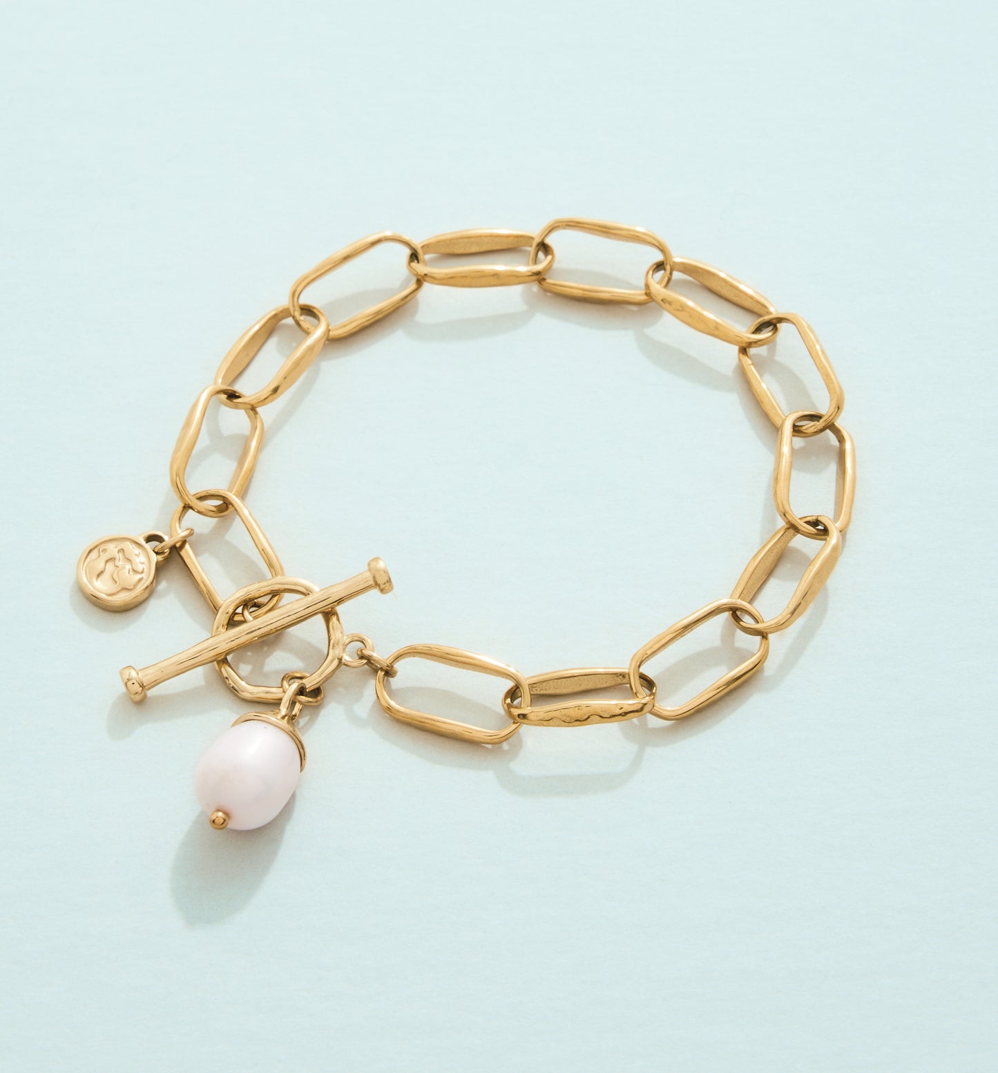 Bluffton Pearl Toggle Bracelet 7.5" Pearl