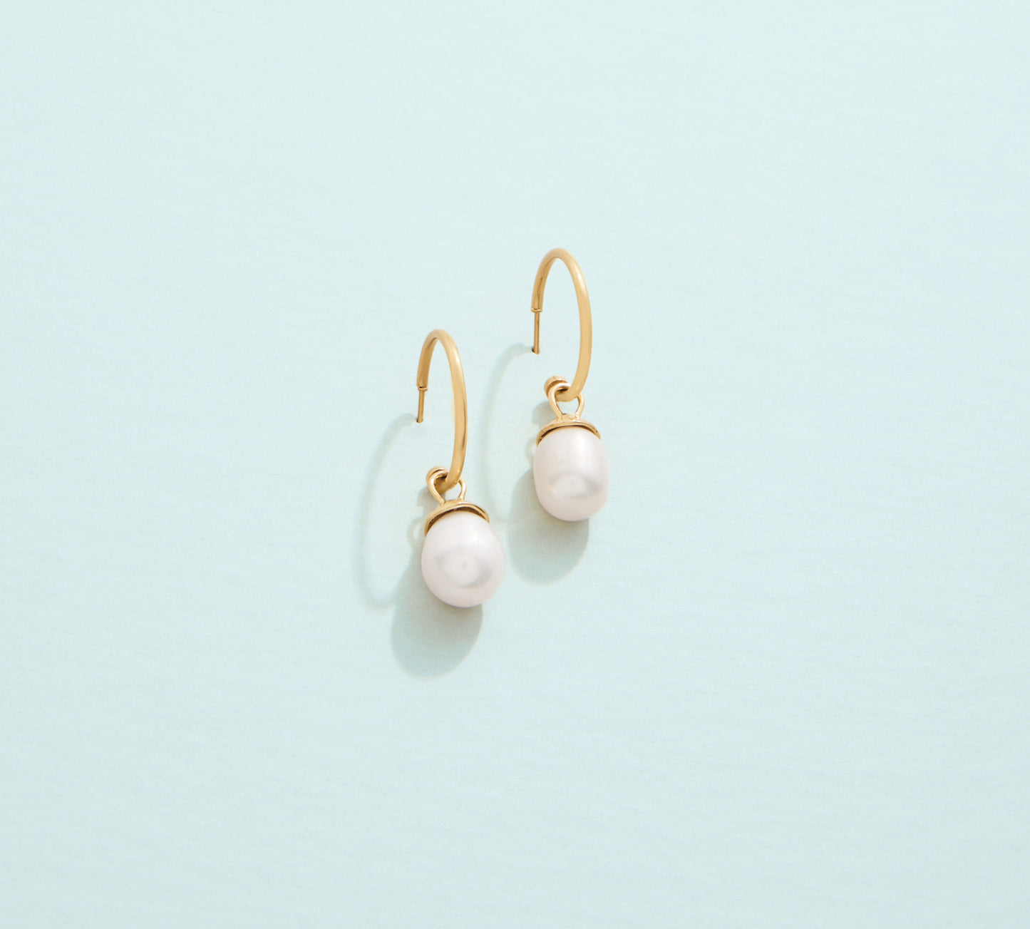 Bluffton Pearl Convertible Hoop Earrings Pearl