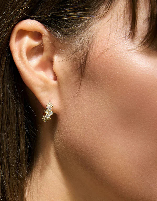 Champagne Bubbles Hoop Earrings 14mm