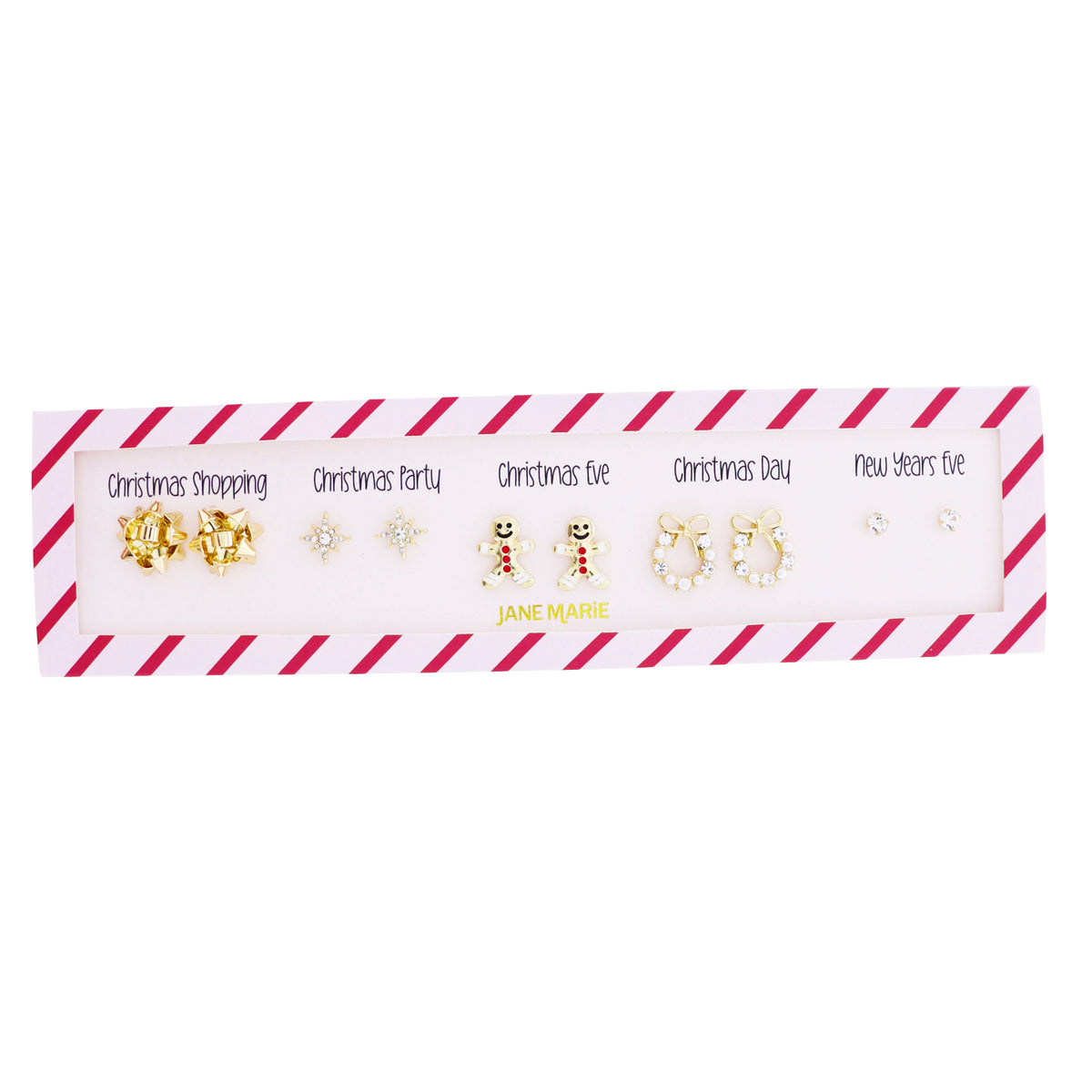 Set of 5 Occasions Christmas Earrings