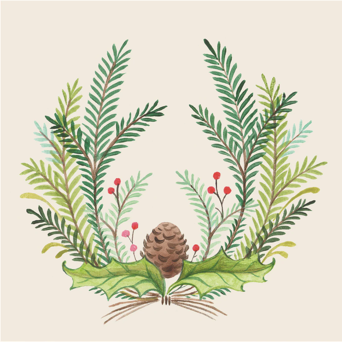 Christmas Sprigs Cocktail Napkins