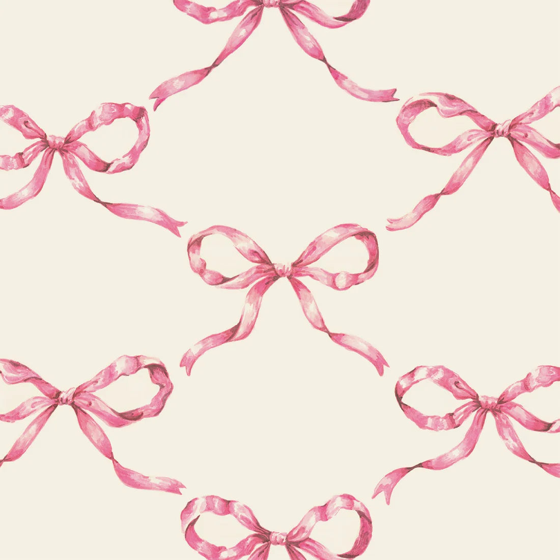 Pink Bow Cocktail Napkins