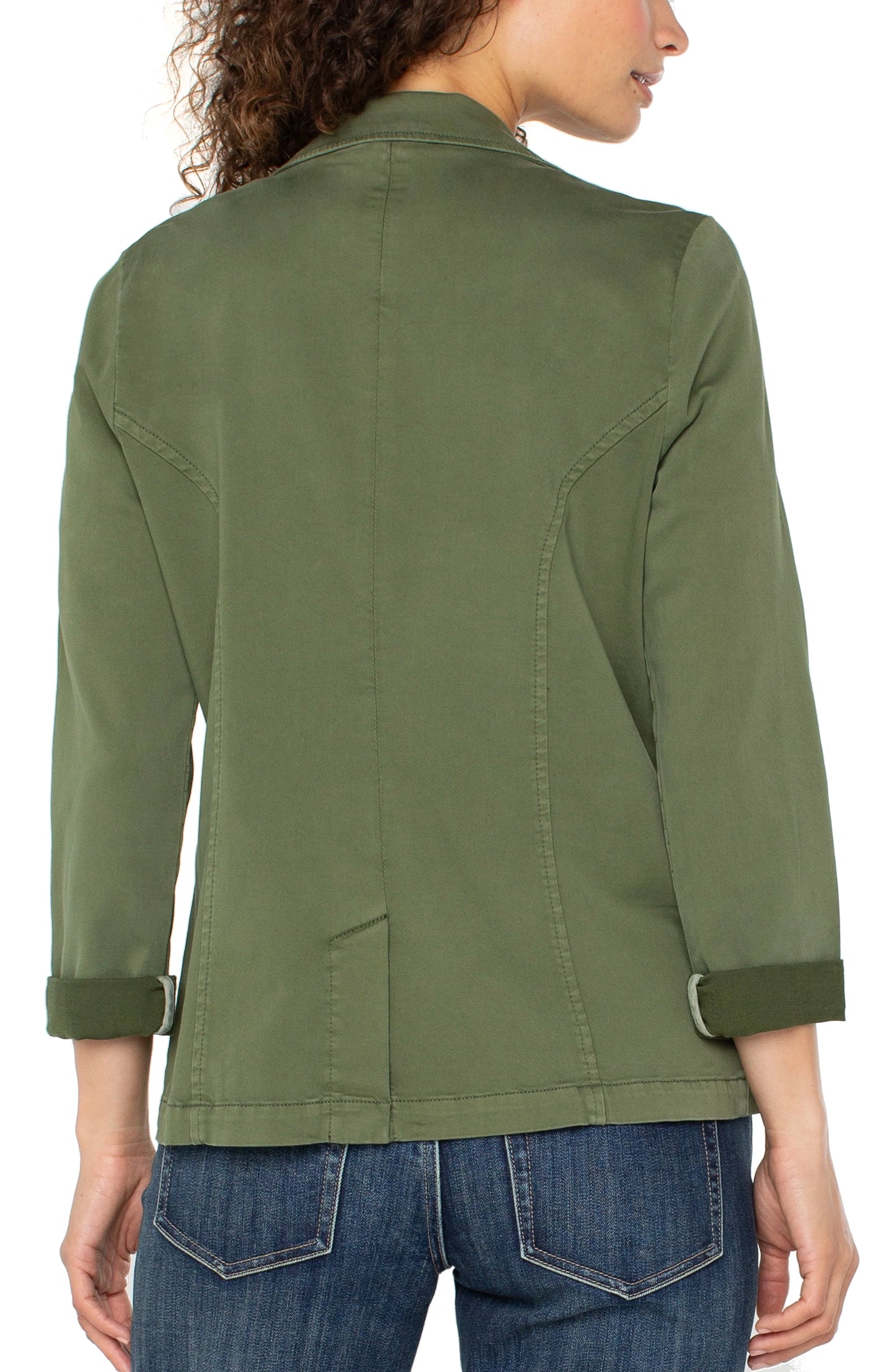 Fitted Blazer Forest Shade