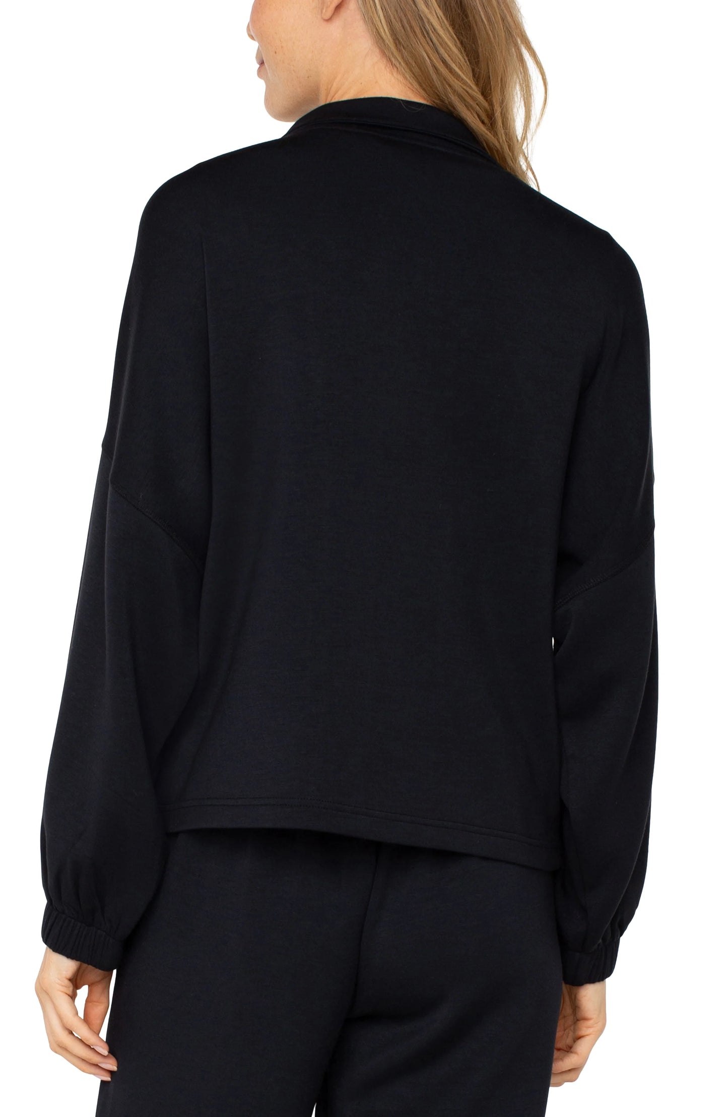 Zip Up Funnel Neck Jacket Black