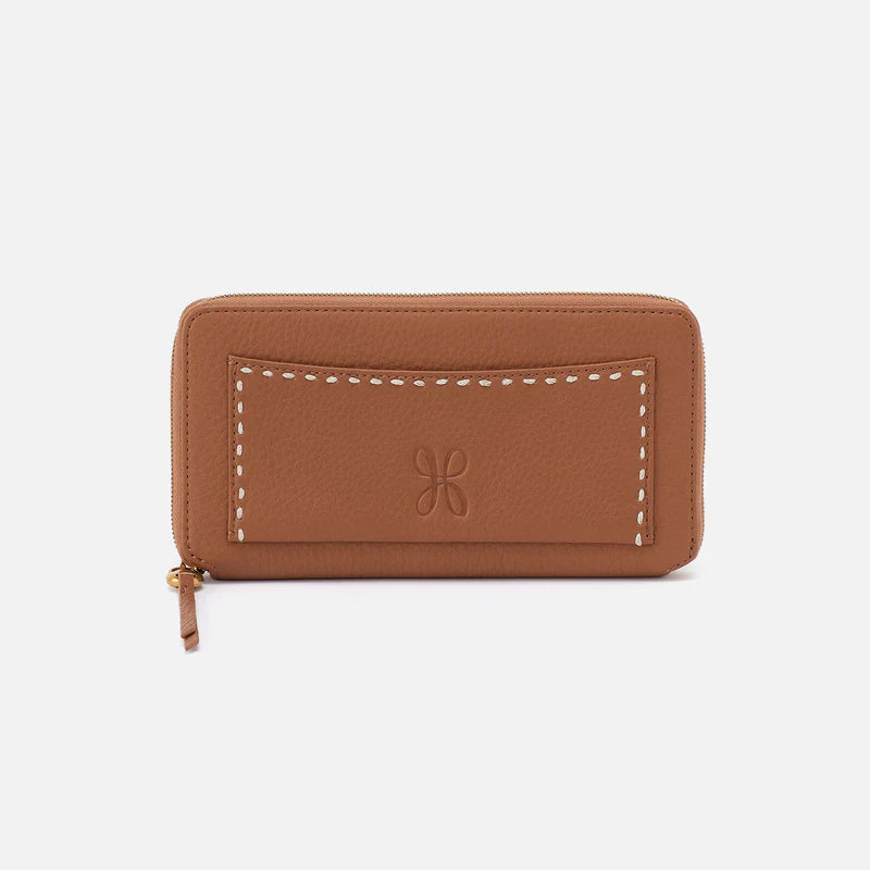 Hart Large Wallet Pebbled Leather | Warm Honey