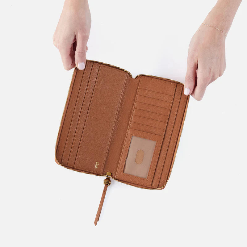 Hart Large Wallet Pebbled Leather | Warm Honey