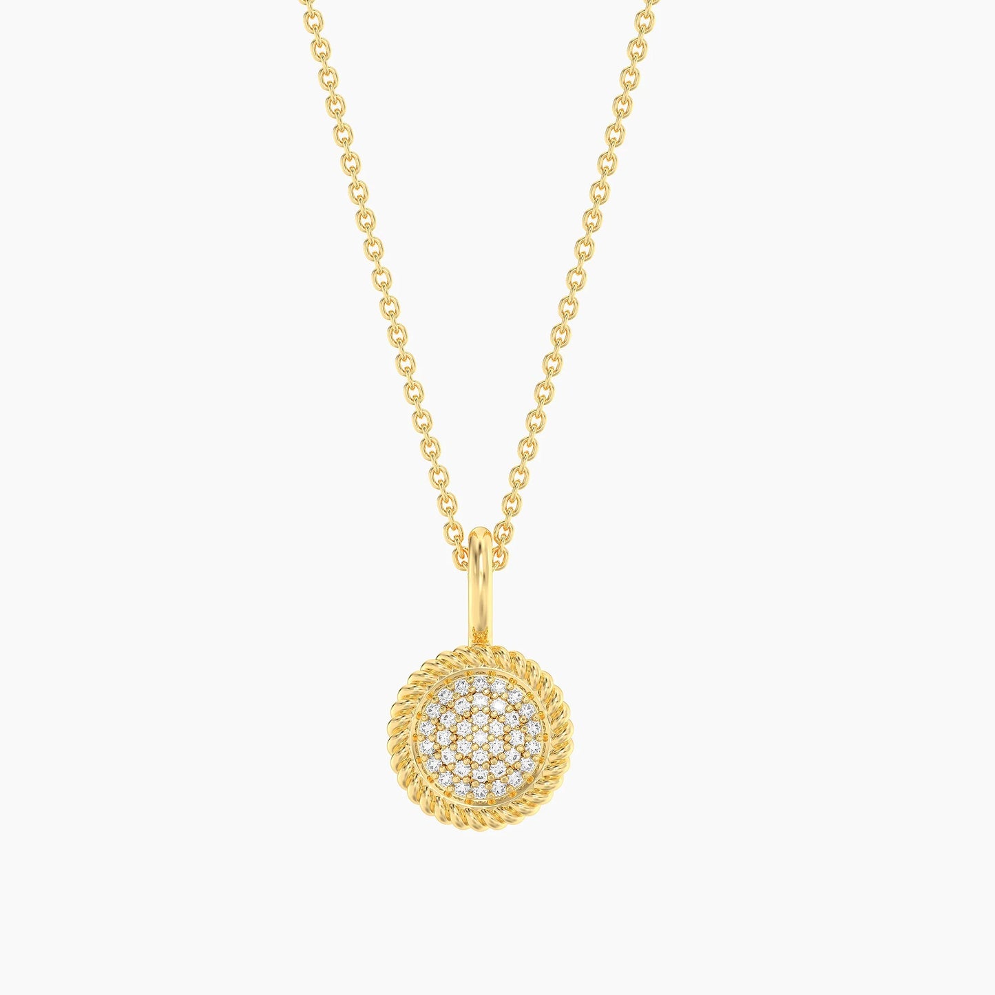 Circle Rope Pendant Necklace