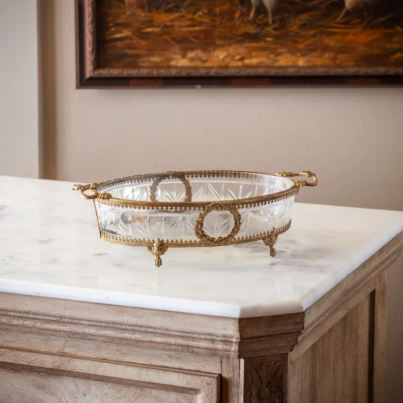 Antique Brass Vanity Tray