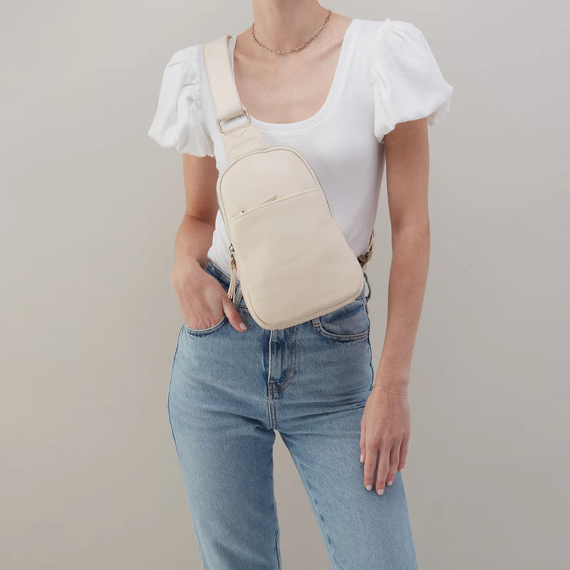 Cass Sling Pebbled Leather | Cream
