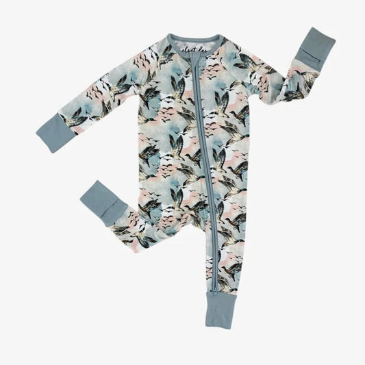 Bamboo Zipper Pajama Mallard Sky
