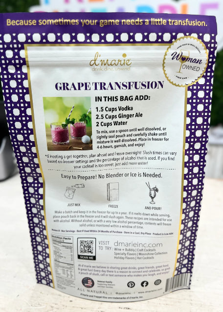 Grape Transfusion Craft Cocktail Slush Mix
