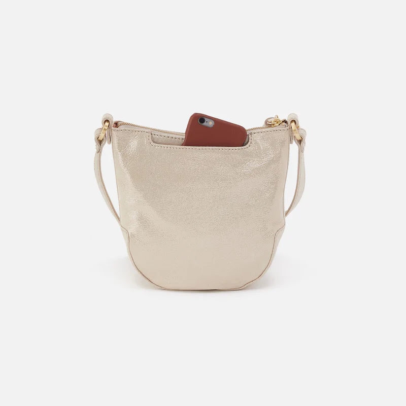 Lexi Crossbody Metallic Leather | Sand Shimmer
