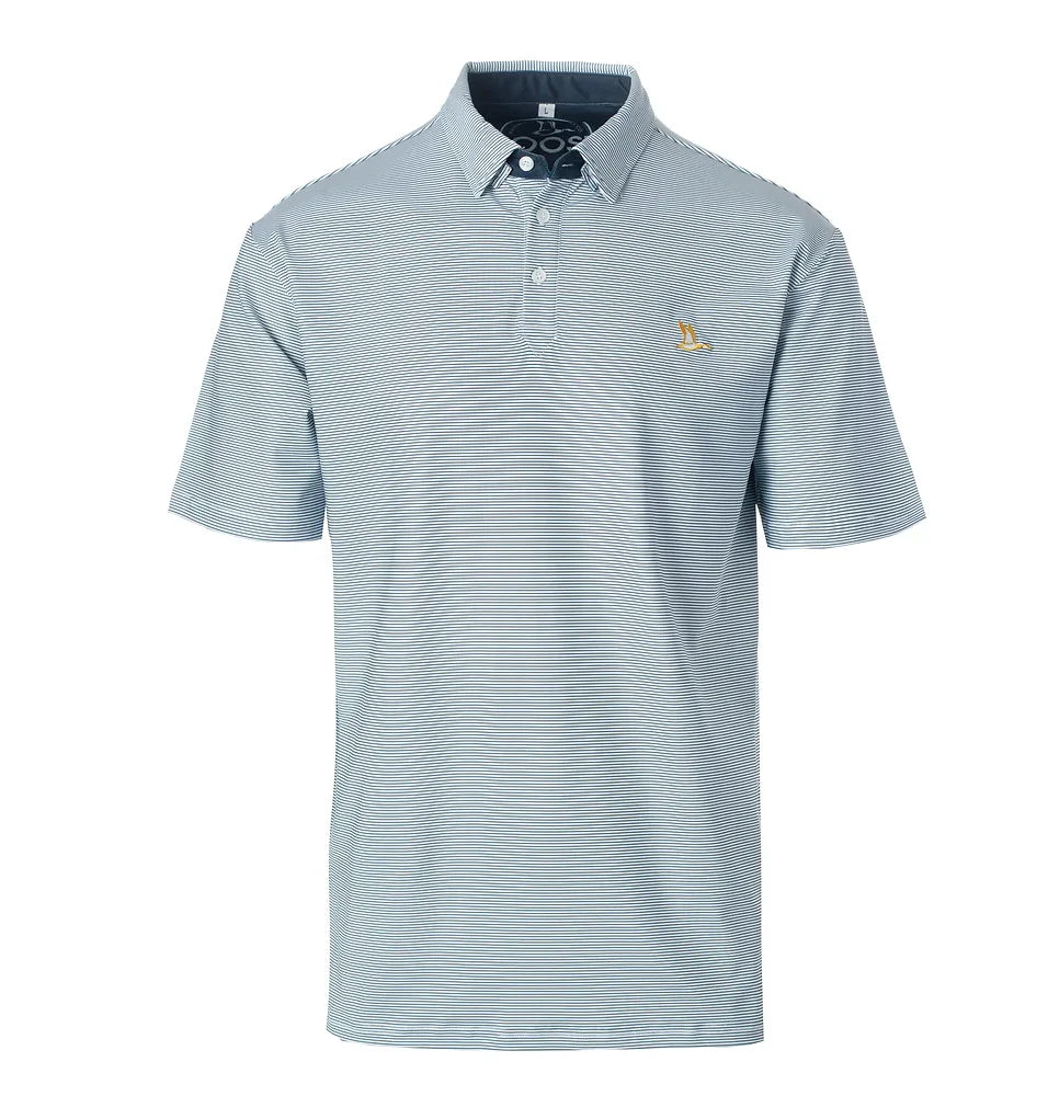 Roost Mallard Polo - White w Navy