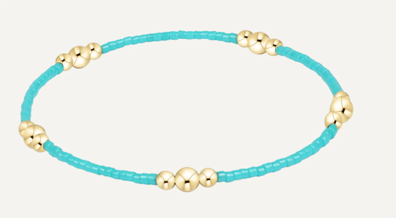 Hope Purpose Gold Bracelet- Turquoise