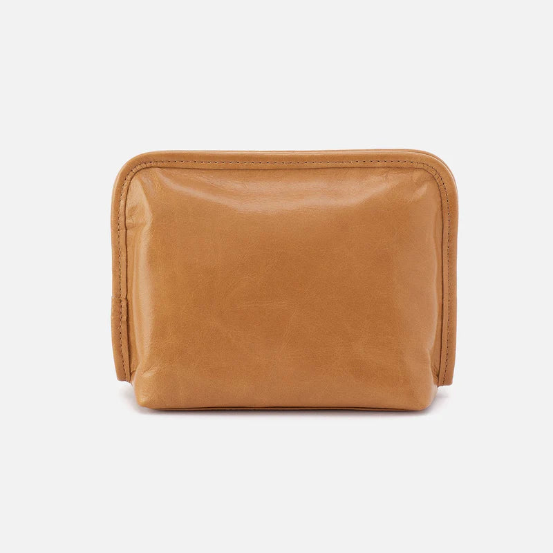 Beauty Cosmetic Pouch Polished Leather Natural