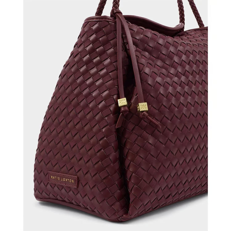 NOVA HAND WOVEN LARGE SHOULDER BAG | Cherry Mixed