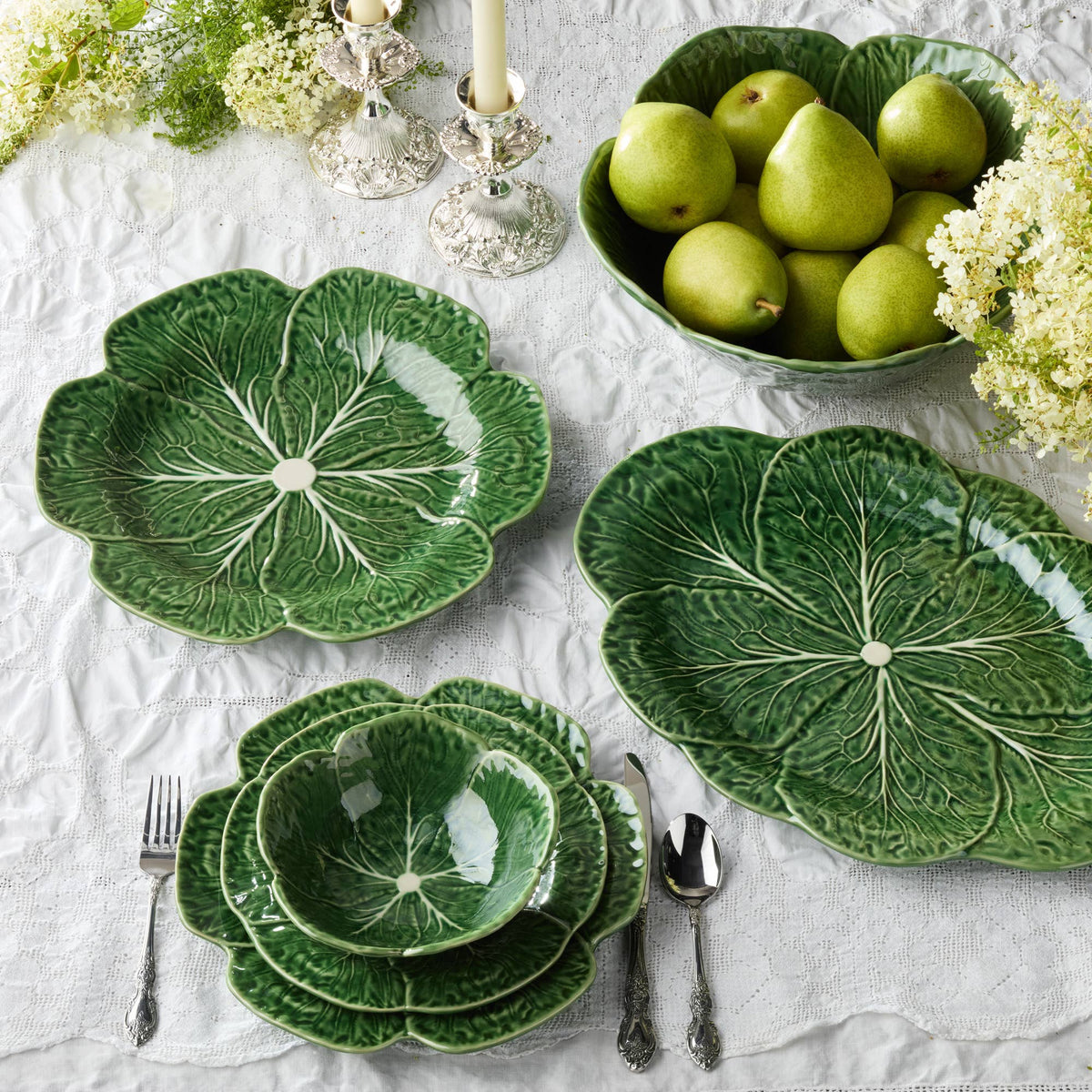 Le Jardin Cabbage 3-D Oval Platter