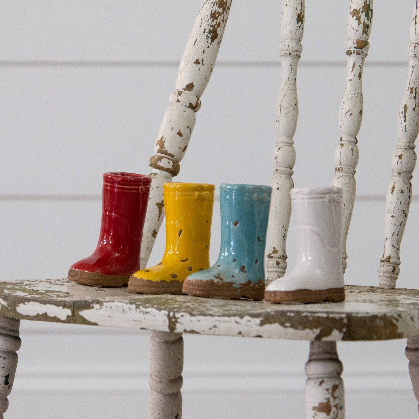 Mini Ceramic Boot Vases