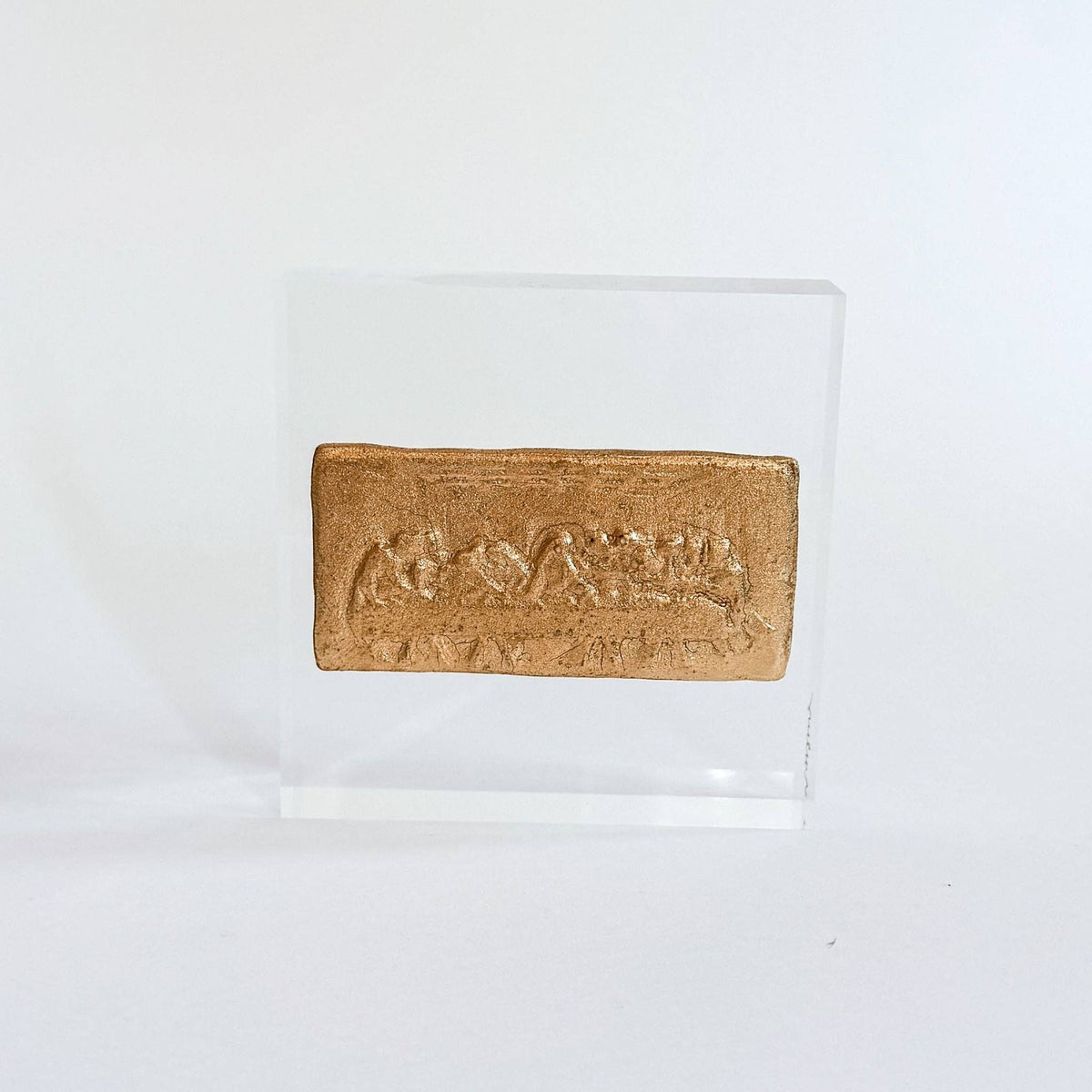 4x4 Last Supper Intaglio Acrylic