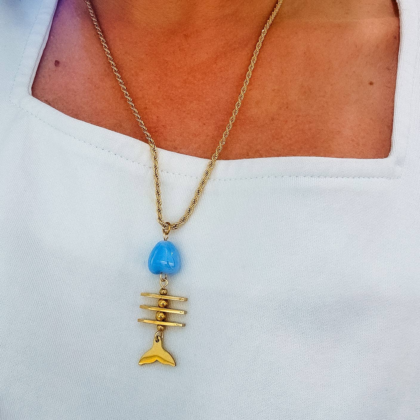 Fish Tale Gold Necklace