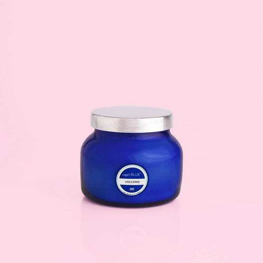 Volcano Blue Glass Jar Candle 8oz