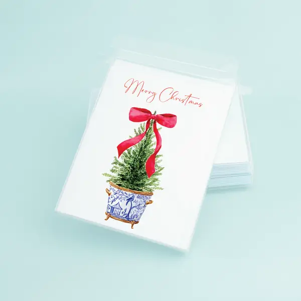 Ginger Pot "Merry Christmas" Card Box Set