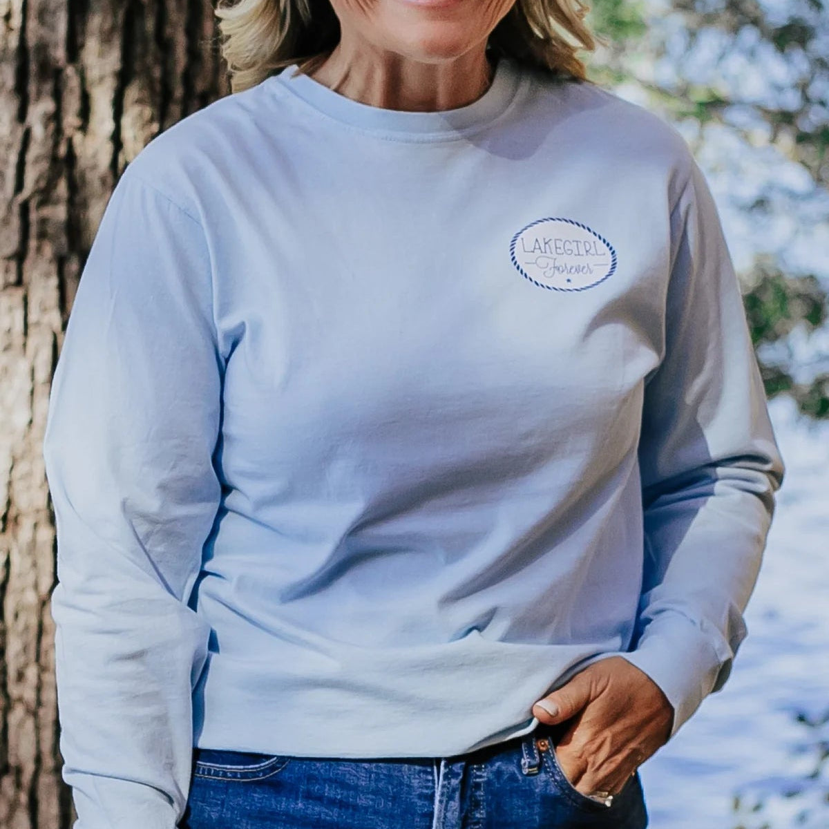 Vintage Lakegirls Long Sleeve in Powder