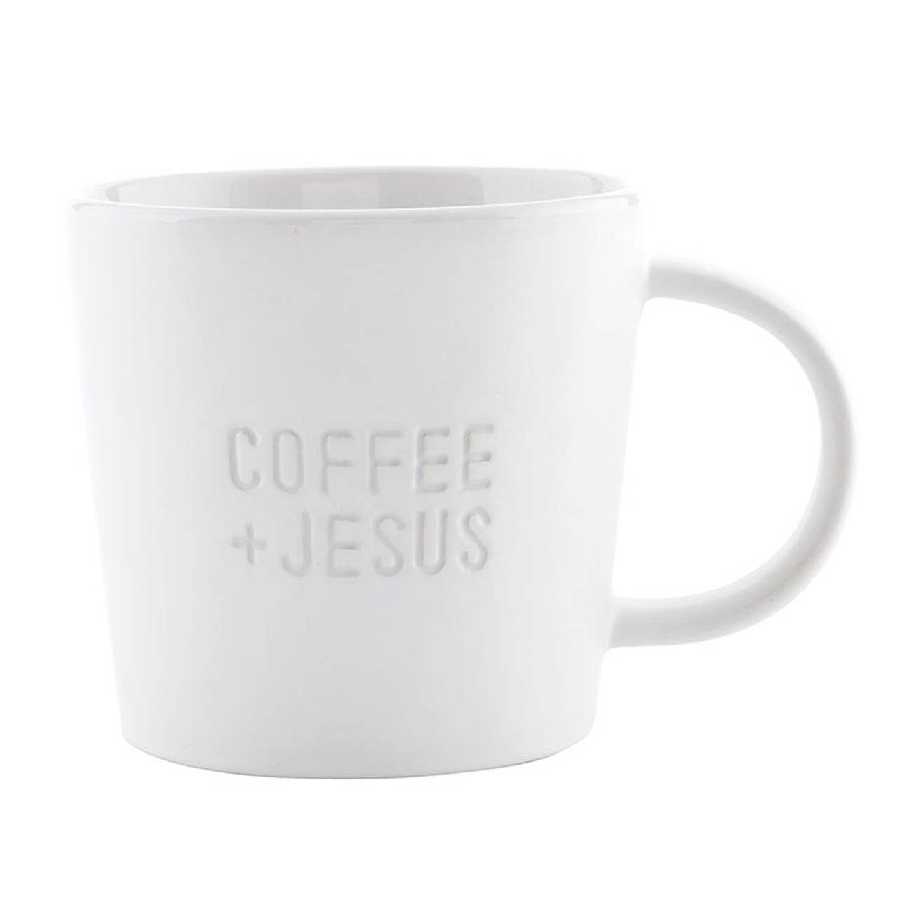 Face to Face Ceramic Coffee Mug - Coffee + Jesus: Material