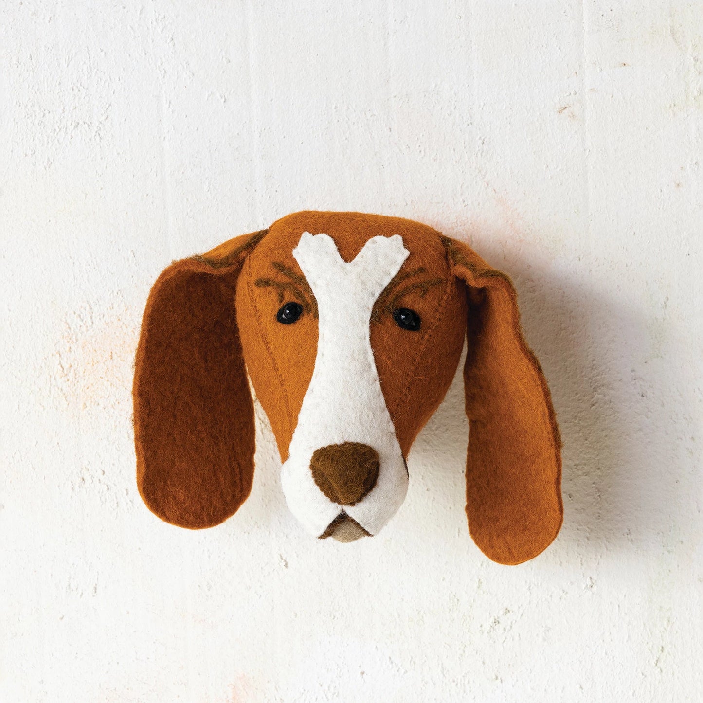 Felt Dog Head Wall Decor