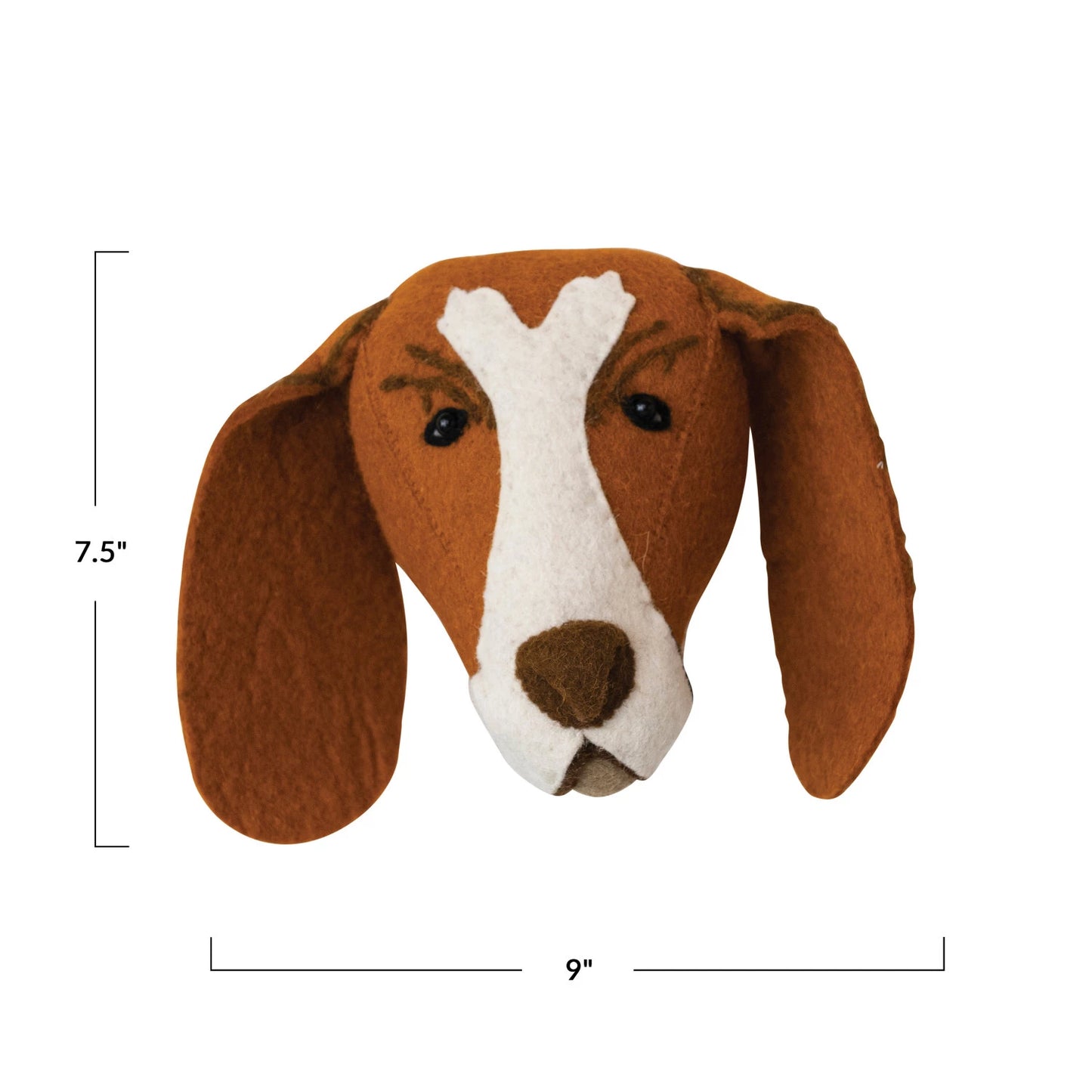 Felt Dog Head Wall Decor