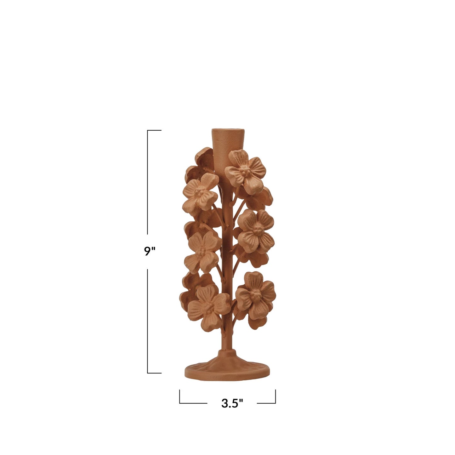 Cast Iron Orange Taper Holder S