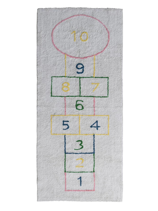 3' x 7' Cotton Tufted Hopscotch Printed Rug