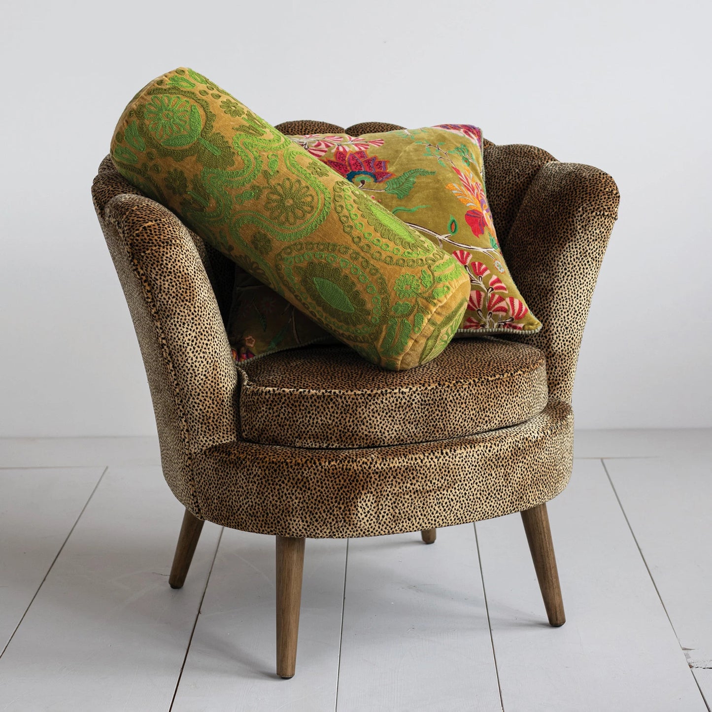 20" Square Cotton Blend Velvet Printed Pillow