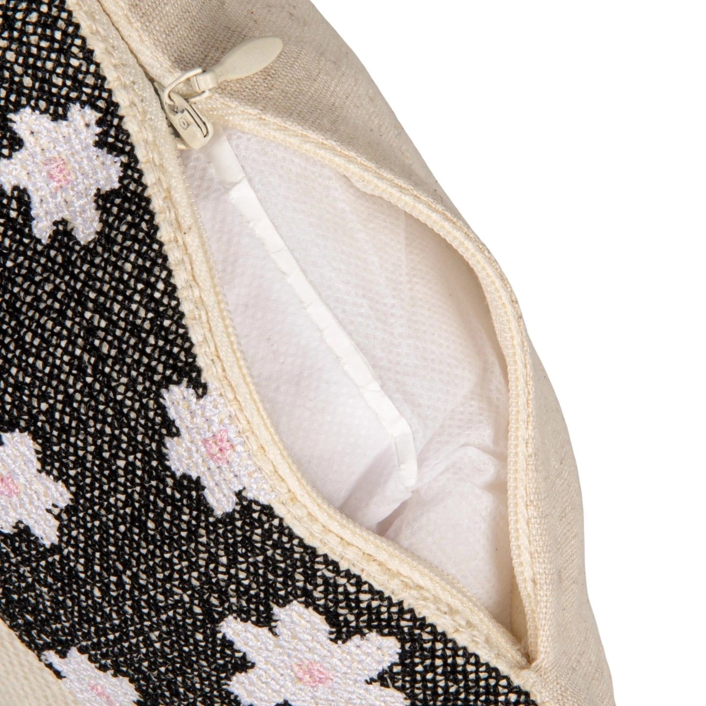 Reserved For The Dog Lumbar Pillow with Flower Pattern
