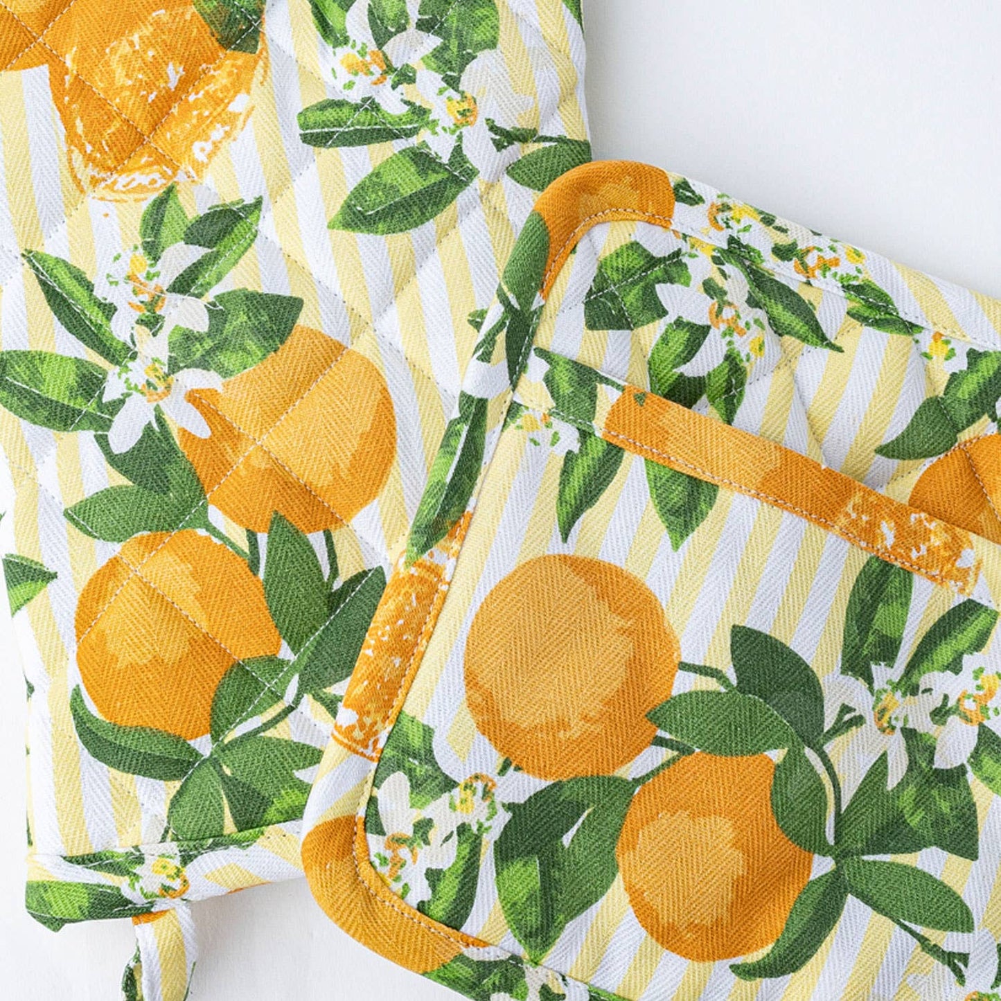 Orange Blossom Oven Mitt Set