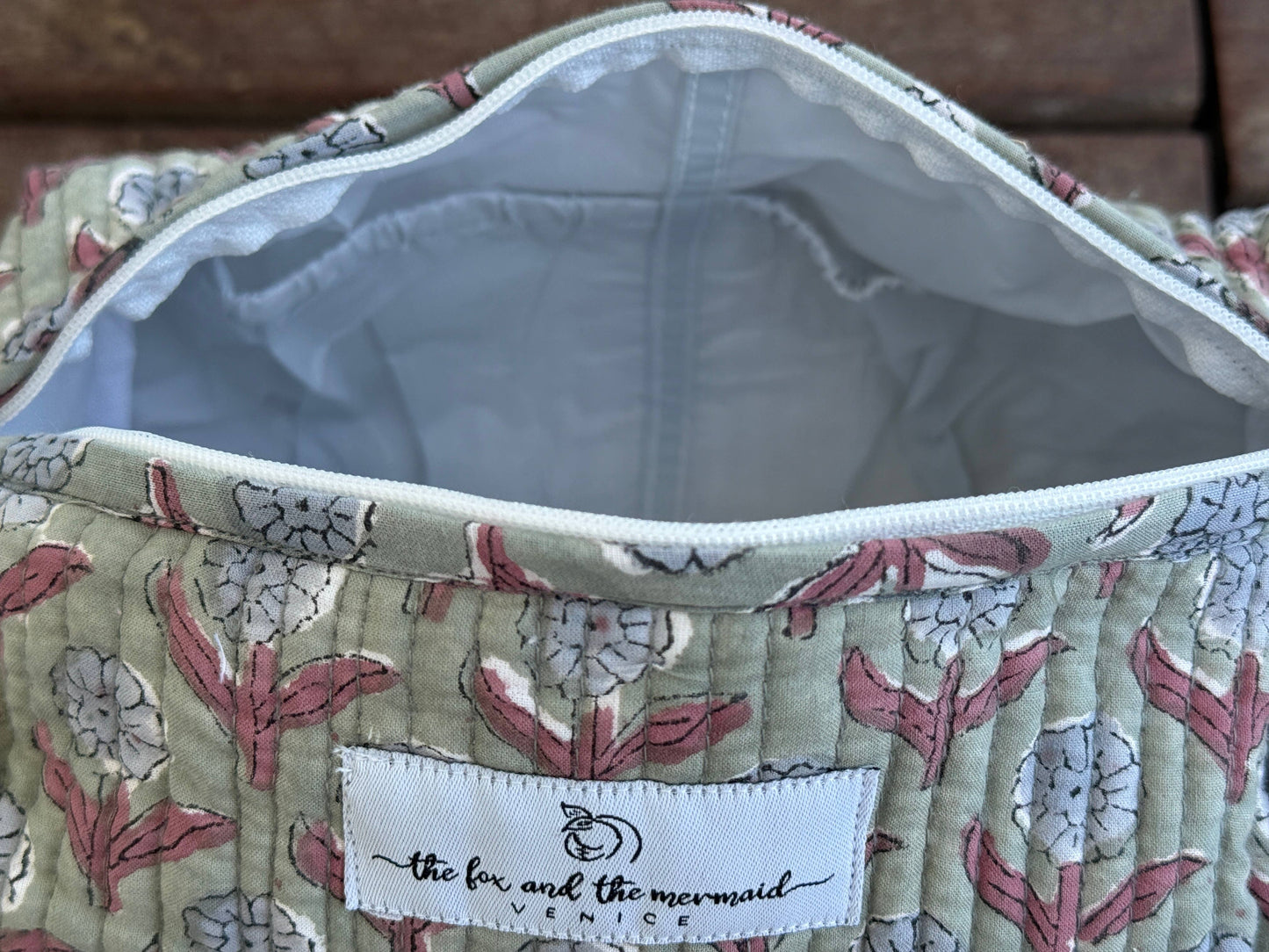 Block Printed Toiletry/Cosmetic/Travel Bags (Set of 3)