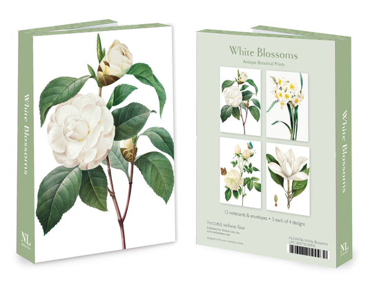 White Blossoms Notecard Wallet