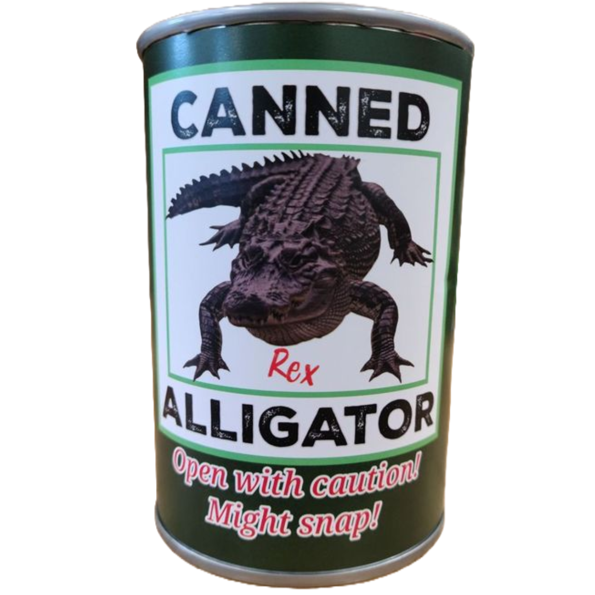 Rex the Canned Alligator | Stuffed Animal Plush w/Jokes: Pop Top Lid
