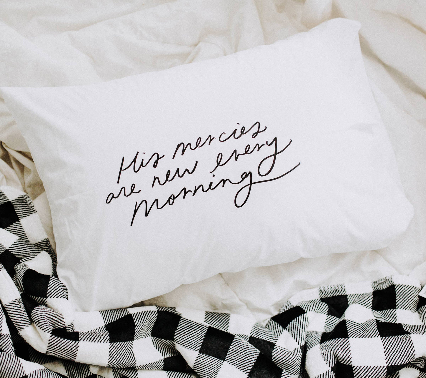 His Mercies are new pillow case