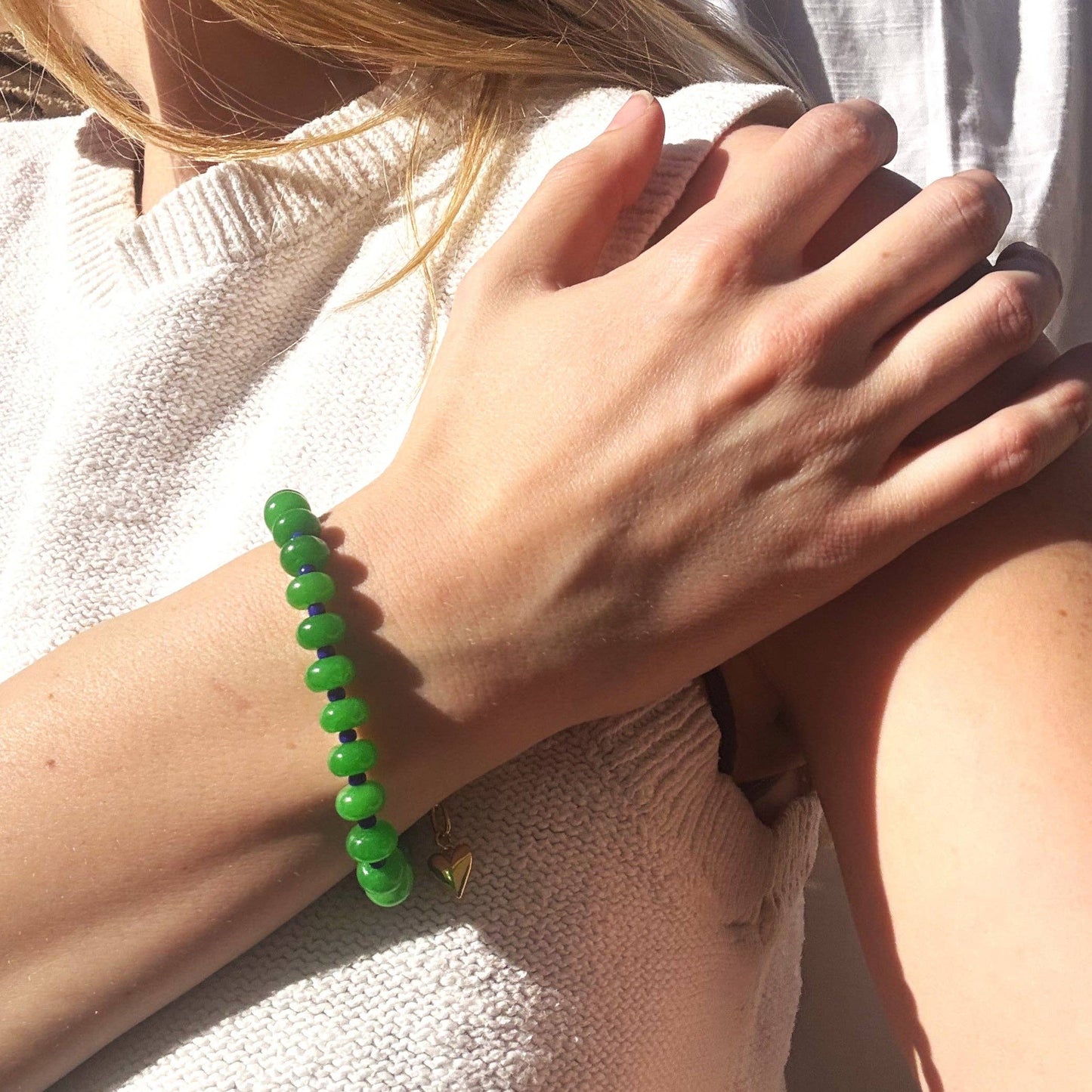 Candy Stone Beaded Bracelet: Green