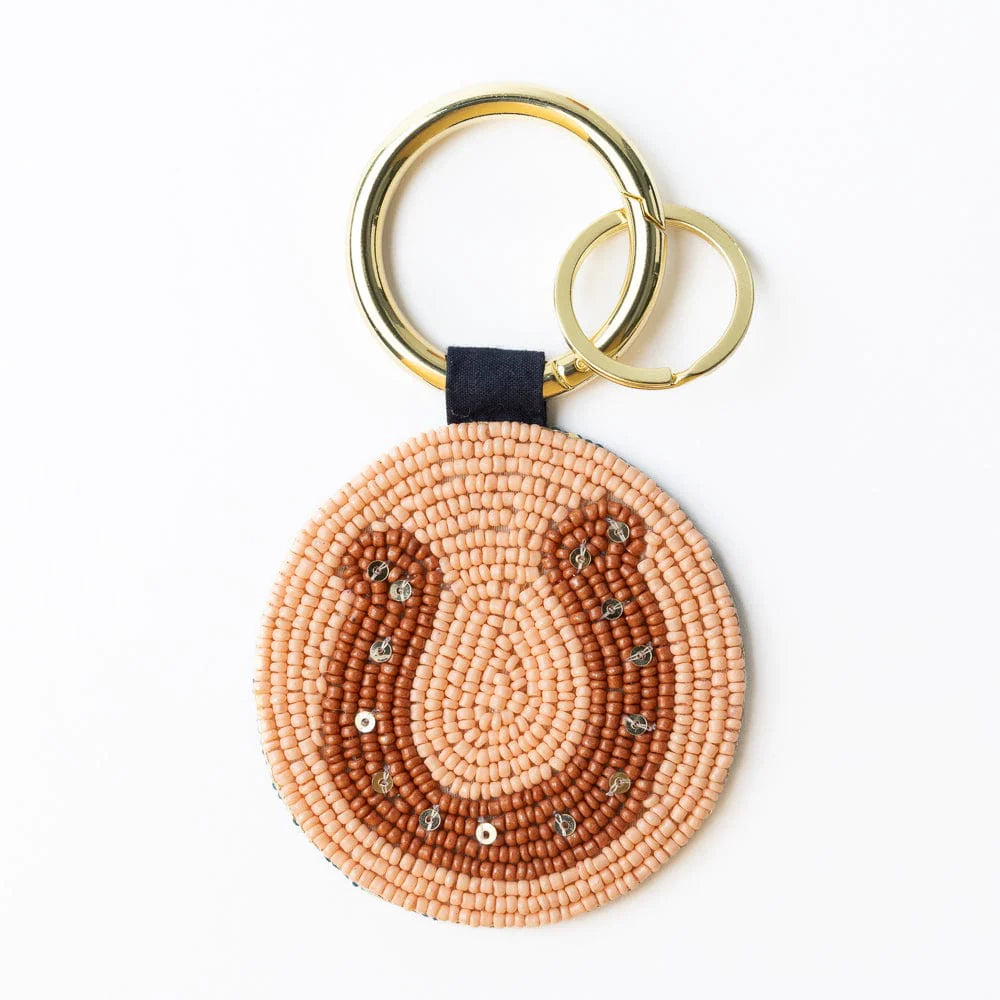 Kelsey horseshoe seed bead bag accessory keyring