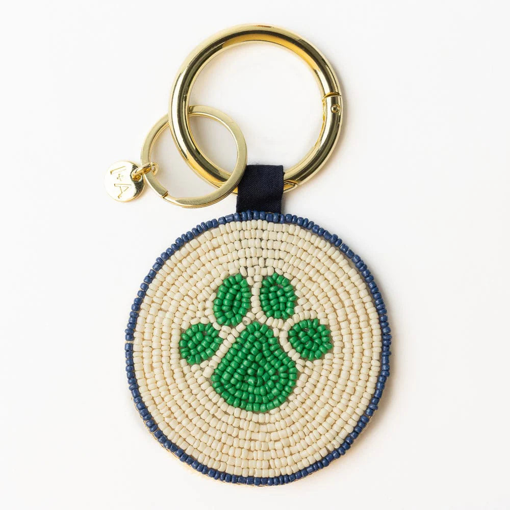 Kelsey paws off seed bead bag accessory keyring