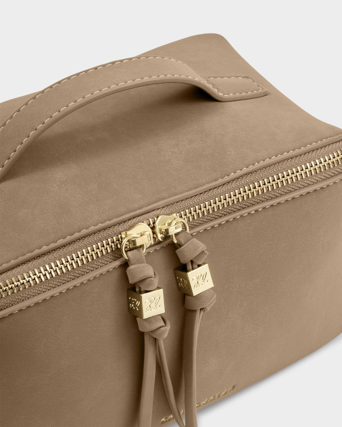SOHO MEDIUM MAKE UP / WASH BAG | Taupe Suedette