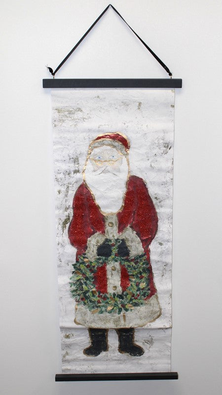 40" Woodland Santa Banner