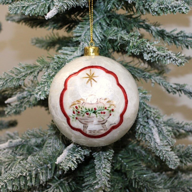 Handpainted Capiz Ornament Holy Family