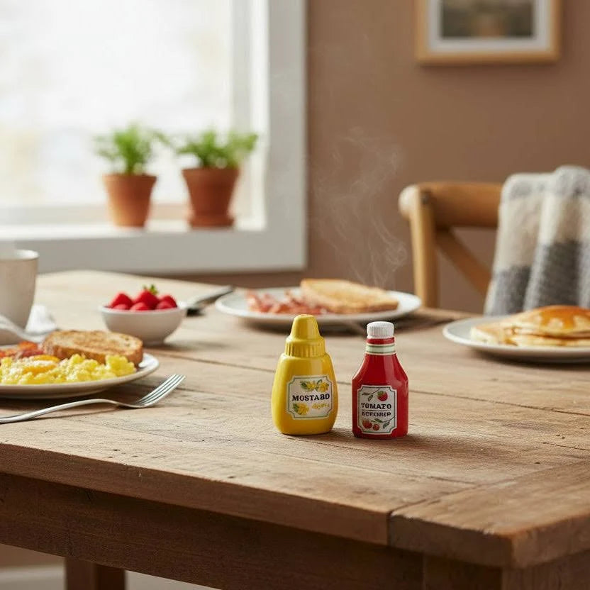 Ketchup and Mustard Salt/Pepper Shakers