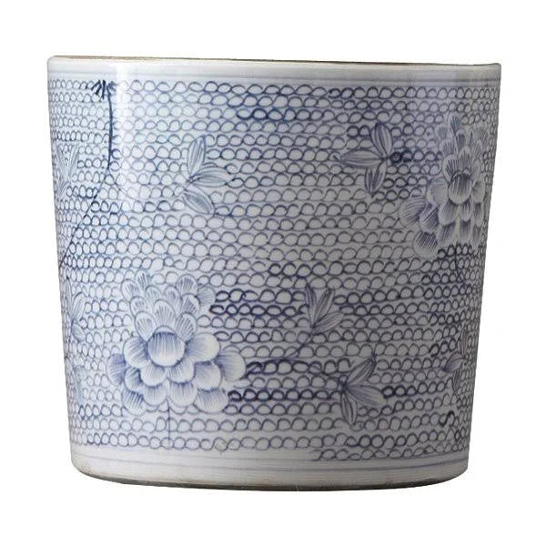 Blue & White Chrysanthemum Vase/Planter