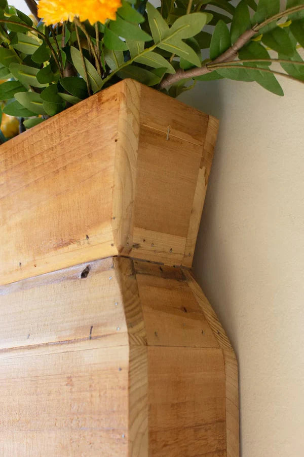 Recycled Wood Tabletop or Wall Vase
