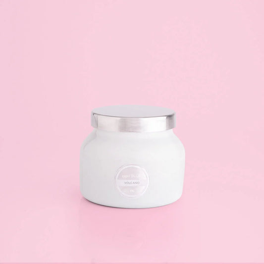 Volcano White Glass Jar Candle 8oz