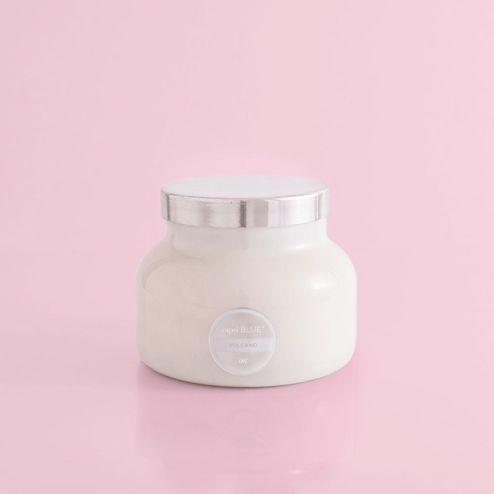 Volcano White Glass Jar Candle 19oz